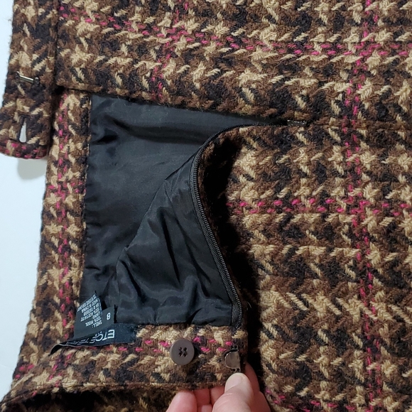 Etcetera wool skirt and leathe warn size 8 Very good condition for any occasion - Picture 12 of 17